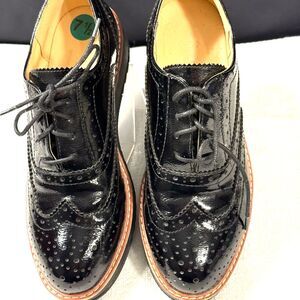 Madden Girl Black Patent Leather Lug sole NWOT Sz 7.5